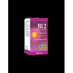 B12 Methylcobalamin/ Витамин В12 (метилкобаламин) x 180 сублингвални таблетки Natural Factors