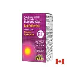 Benfotiamine BioCoenzymated™/ Витамин В1 (Бенфотиамин) и Тиамин дифосфат х 30 капсули Natural Factors