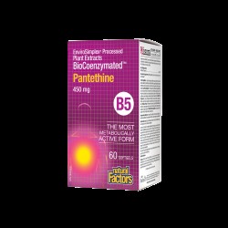 Pantethine BioCoenzymated™/ Пантетин/ Витамин В5 450 mg, 60 софтгел капсули Natural Factors