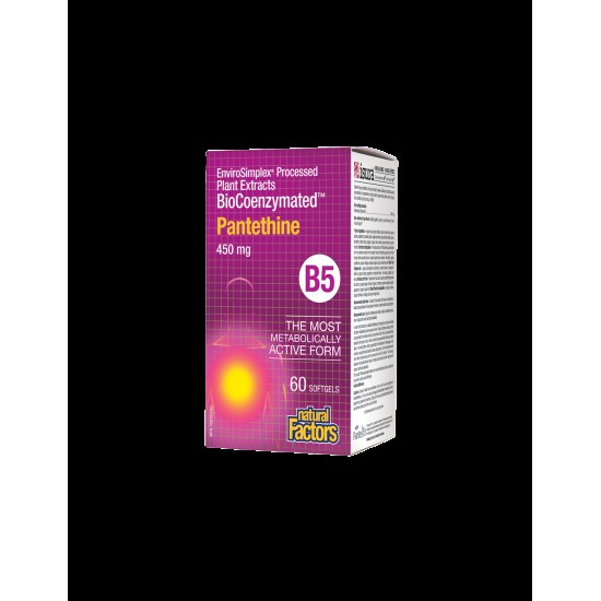 Pantethine BioCoenzymated™/ Пантетин/ Витамин В5 450 mg, 60 софтгел капсули Natural Factors