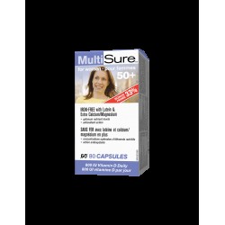 MultiSure® Women 50+/ Мултивитамини за жени 50+ с Лутеин, Калций и Магнезий x 80 капсули