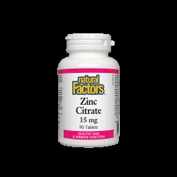 Zinc Citrate/ Цинк (цитрат) 15 mg x 90 таблетки Natural Factors