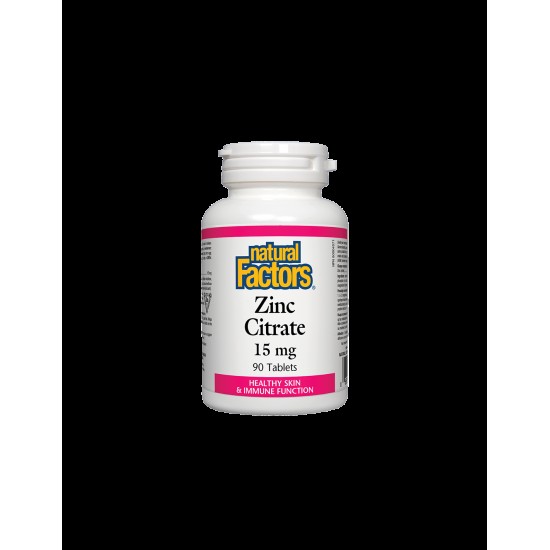 Zinc Citrate/ Цинк (цитрат) 15 mg x 90 таблетки Natural Factors