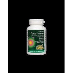 Papaya Enzymes with Amylase and Bromelain - Папая ензими с амилаза и бромелаин, 60 дъвчащи таблетки Natural Factors