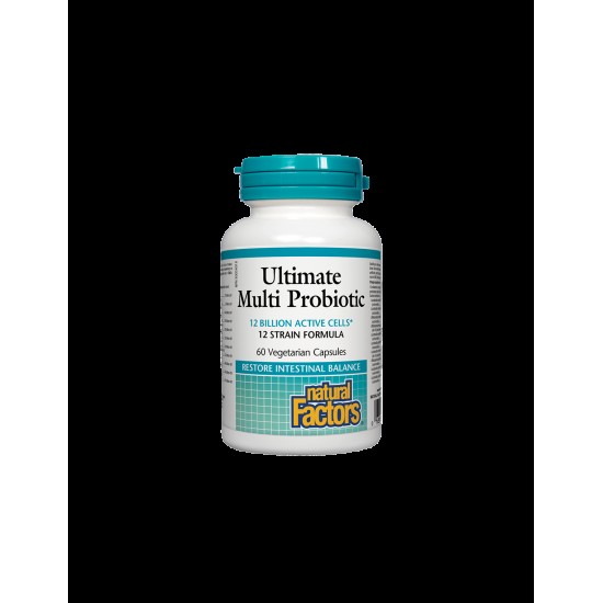 Ultimate Multi Probiotic/ Мулти пробиотик 12 щама, 12 млрд. активни пробиотици х 60 капсули Natural Factors