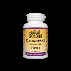 Coenzyme Q10 - Коензим Q10 100 mg, 30 софтгел капсули Natural Factors