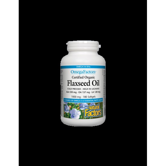 Flaxseed Oil/ Ленено масло 1000 mg х 180 софтгел капсули Natural Factors