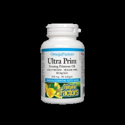 Ultra Prim® Evening Primrose Oil 50 mg GLA/ Вечерна иглика масло 500 mg х 90 софтгел капсули Natural Factors