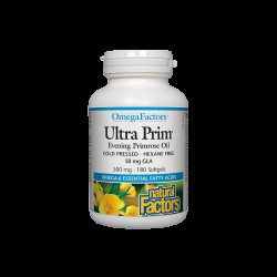 Ultra Prim® Evening Primrose Oil 50 mg GLA/ Вечерна иглика масло 500 mg х 180 софтгел капсули Natural Factors