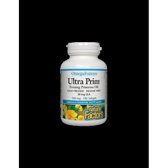 Ultra Prim® Evening Primrose Oil 50 mg GLA/ Вечерна иглика масло 500 mg х 180 софтгел капсули Natural Factors