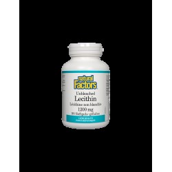 Лецитин неизбелен - Lecithin 1200 mg, 90 софтгел капсули Natural Factors