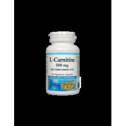 L-Carnitine/ Л-Карнитин 500 mg х 60 капсули Natural Factors