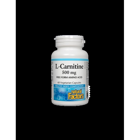 L-Carnitine/ Л-Карнитин 500 mg х 60 капсули Natural Factors