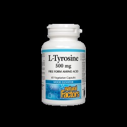 L-Tyrosine/ Л-Тирозин 500 mg х 60 капсули Natural Factors