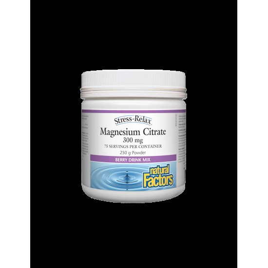 Stress-Relax® Magnesium Citrate/ Магнезий (цитрат) 250 g пудра x 75 дози Natural Factors