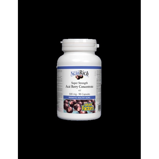 AcaiRich® Acai Berry Concentrate 4:1/ Акай 500 mg x 90 капсули Natural Factors