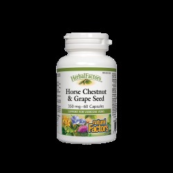 Horse Chestnut & Grape Seed - Див кестен и гроздово семе (мощен венотоник за здрави вени), 60 капсули Natural Factors