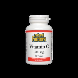 Vitamin C/ Витамин C 500 mg + Шипка и Биофлавони х 90 таблетки Natural Factors