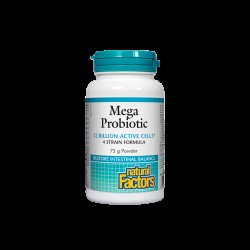 Mega Probiotic/ Мега пробиотик 4 щама, 12 млрд. активни пробиотици 75 g пудра х 75 дози Natural Factors