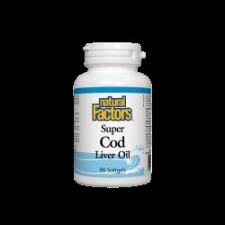 Super Cod Liver Oil/ Черен дроб на треска (масло) 1100 mg х 90 софтгел капсули Natural Factors