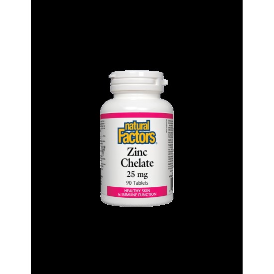 Zinc Chelate/ Цинк (хелат) 25 mg х 90 таблетки Natural Factors