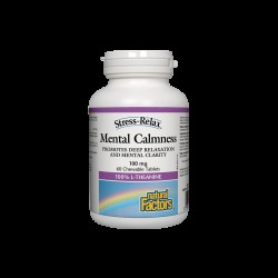 Mental Calmness/ Л-Теанин 100 mg х 60 дъвчащи таблетки Natural Factors