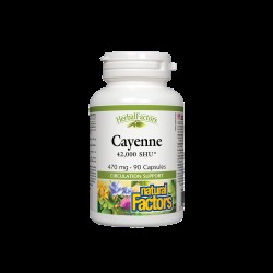 Cayenne 42 000 SHU/ Лют червен пипер 470 mg х 90 капсули Natural Factors