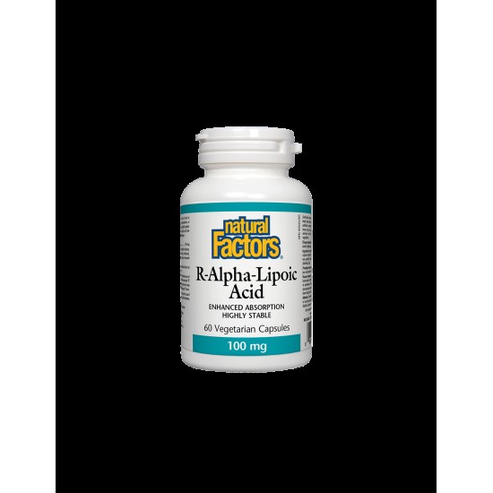 R-Alpha-Lipoic Acid/ Алфа-липоева киселина (R-форма) 100 mg x 60 капсули Natural Factors