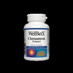 WellBetX® Cinnamon Extract/ Канела 150 mg х 60 капсули Natural Factors