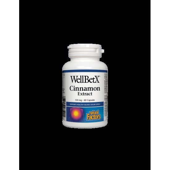 WellBetX® Cinnamon Extract/ Канела 150 mg х 60 капсули Natural Factors