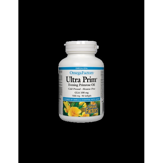 Ultra Prim® Evening Primrose Oil 100 mg GLA/ Вечерна иглика масло 1000 mg х 90 софтгел капсули Natural Factors