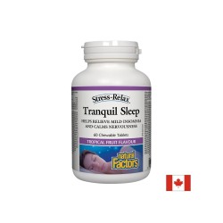 Stress-Relax® Tranquil Sleep х 60 дъвчащи таблетки (при безсъние и стрес) Natural Factors
