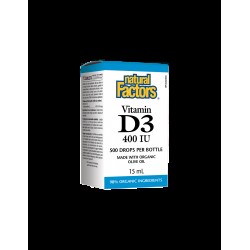 Vitamin D3/ Витамин D3 400 IU x 15 ml/ 500 дози Natural Factors