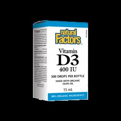 Vitamin D3/ Витамин D3 400 IU x 15 ml/ 500 дози Natural Factors