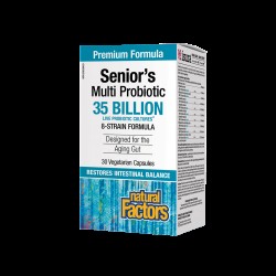 Senior’s Multi Probiotic / Мултипробиотик за възрастни 8 щама, 35 млрд. активни пробиотици х 30 капсули Natural Factors