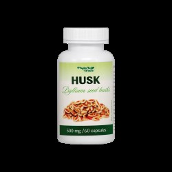 Husk Psyllium seed husks/ Хуск (люспи от семена на Живовляк) 500 mg х 60 капсули