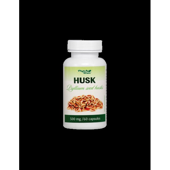 Husk Psyllium seed husks/ Хуск (люспи от семена на Живовляк) 500 mg х 60 капсули