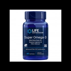 Super Omega-3 / Омега-3 от риба с добавени Лигнан от сусам и Маслина х 60 софтгел капсули