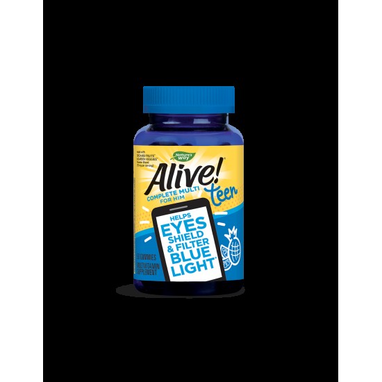 Alive! Teen Complete Multi For Him / Алайв! Мултивитамини за момчета x 50 желирани таблетки Nature’s Way