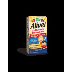 Alive! Children's Chewable Multi-Vitamin / Алайв! Мултивитамини за деца х 120 дъвчащи таблетки Nature’s Way