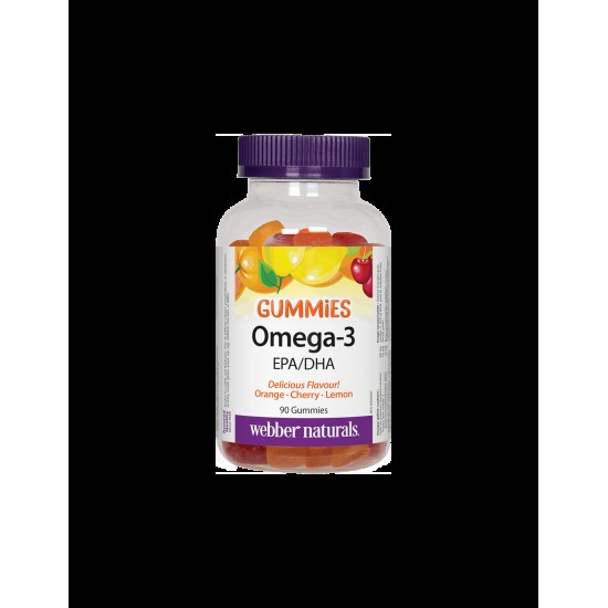 Omega-3 Gummies/ Омега-3 х 90 желирани таблетки с вкус на портокал, череша и лимон