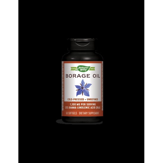 Borage Oil 23% GLA/ Пореч масло 1300 mg х 60 капсули Nature’s Way