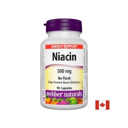 Niacin/ Ниацин 500 mg x 90 капсули Webber Naturals