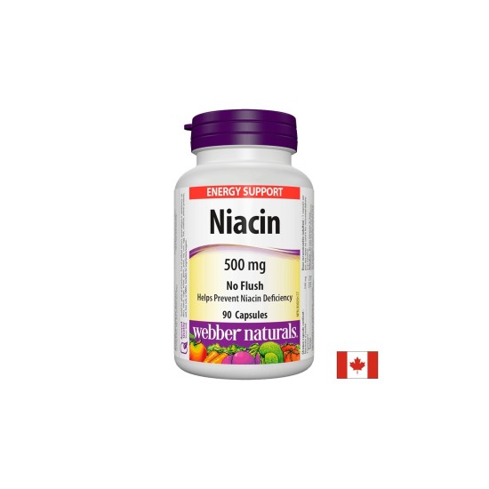 Niacin/ Ниацин 500 mg x 90 капсули Webber Naturals
