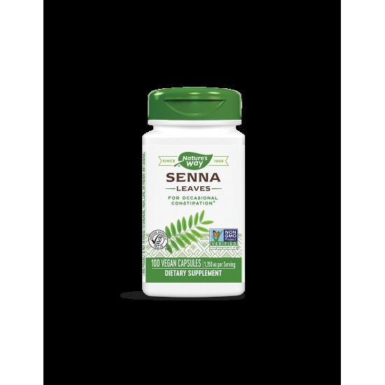 Senna Leaf - Сена (лист) - срещу запек, 450 mg, 100 капсули Nature’s Way