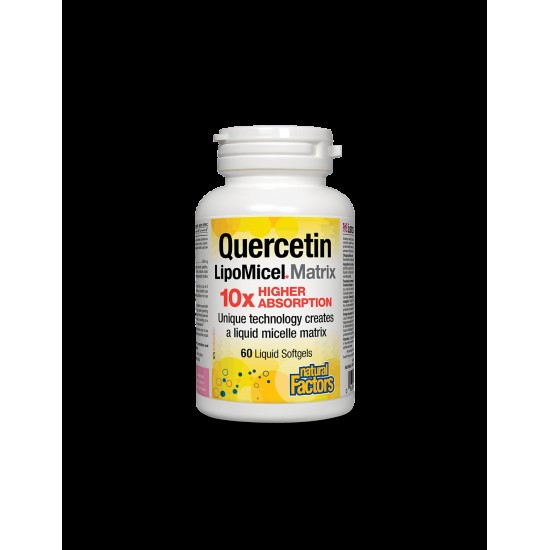 Quercetin LipoMicel Matrix 10 X Higher Absorption/ Кверцетин 250 mg x 60 софтгел капсули Natural Factors