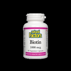 Biotin/ Биотин / Kоса, кожа, нокти, 90 капсули Natural Factors