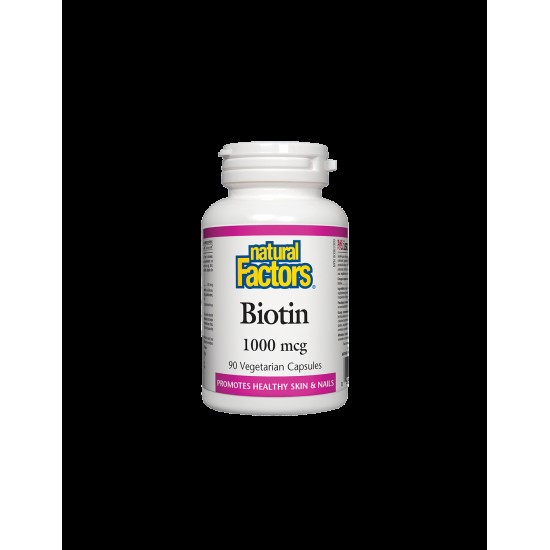 Biotin/ Биотин / Kоса, кожа, нокти, 90 капсули Natural Factors