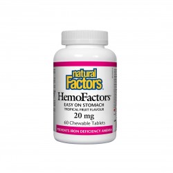 HemoFactors® / Желязо 20 mg х 60 дъвчащи таблетки Natural Factors