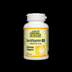 Vitamin D3/ Витамин D3 1000 IU, 90 таблетки Natural Factors